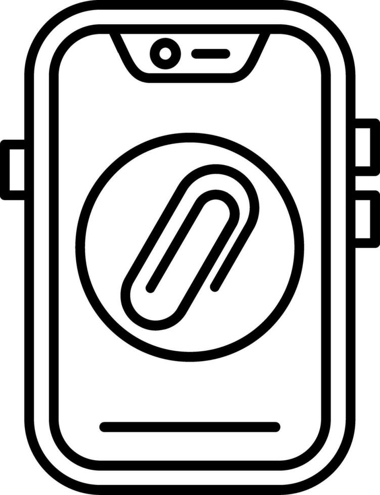 Clip Line Icon vector