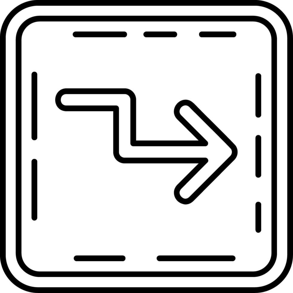 Zigzag Line Icon vector