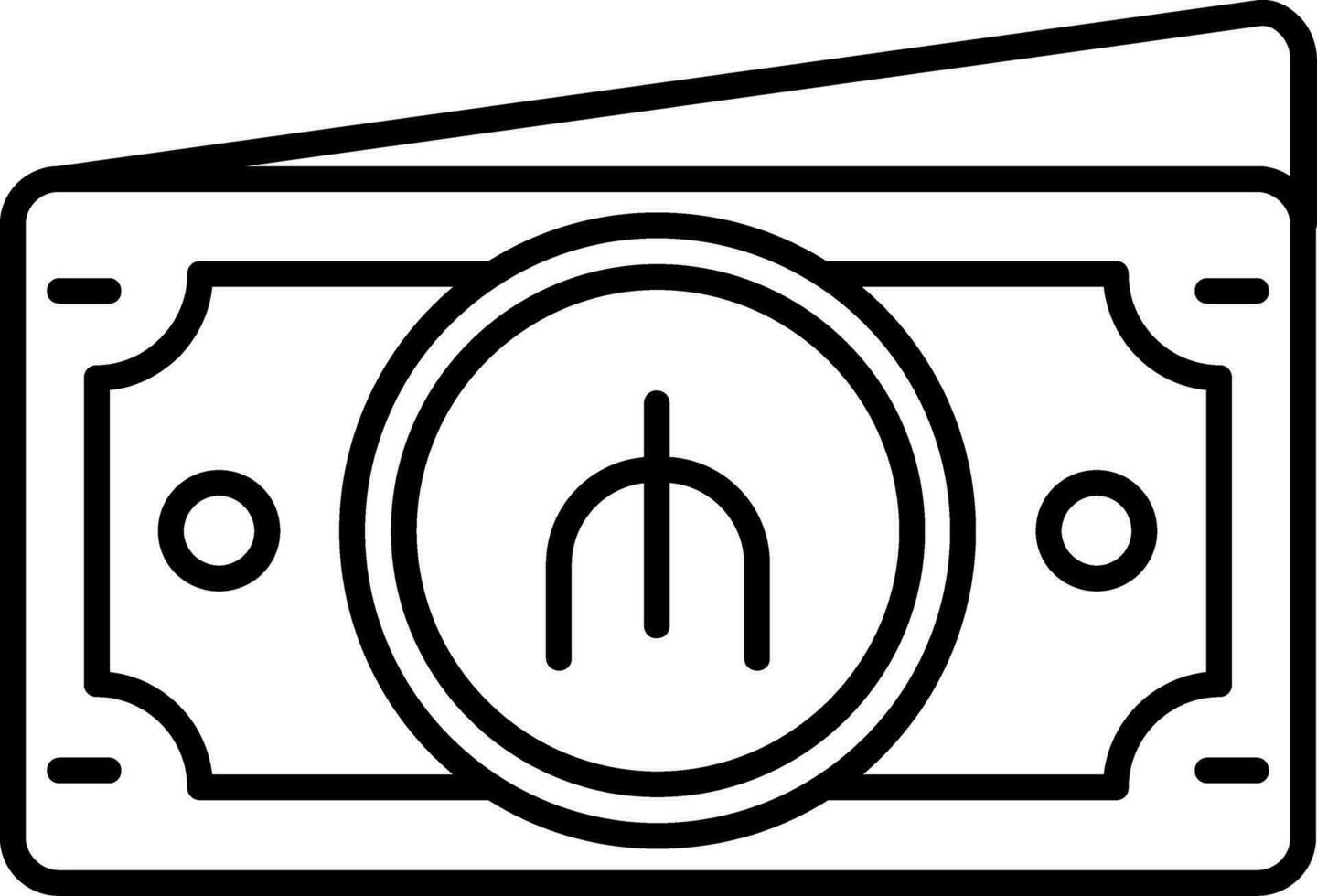 Manat Line Icon vector