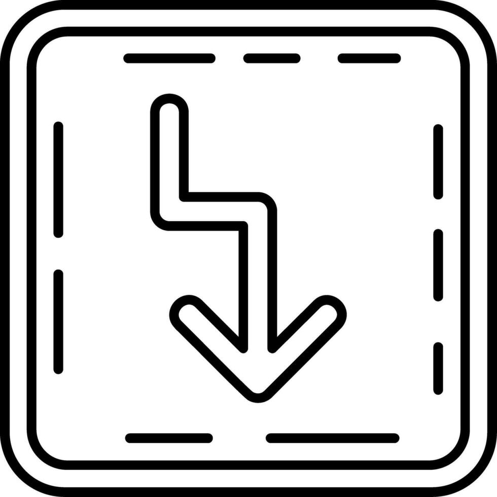 Zigzag Line Icon vector