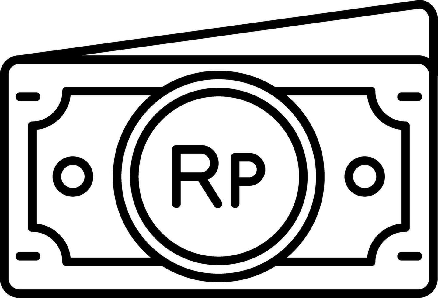 Indonesian rupiah Line Icon vector