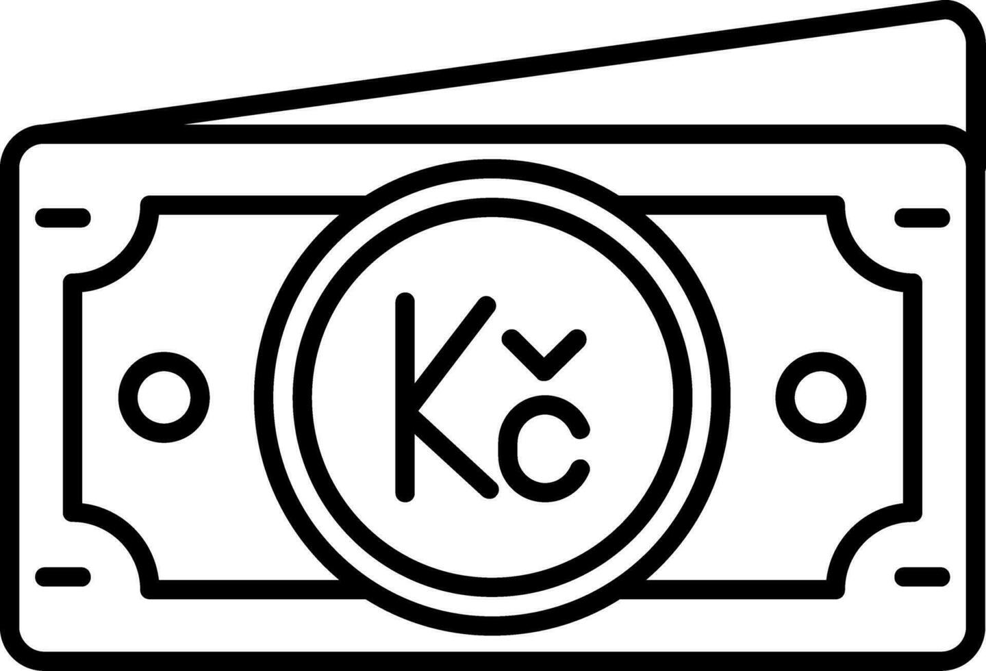 Koruna Line Icon vector