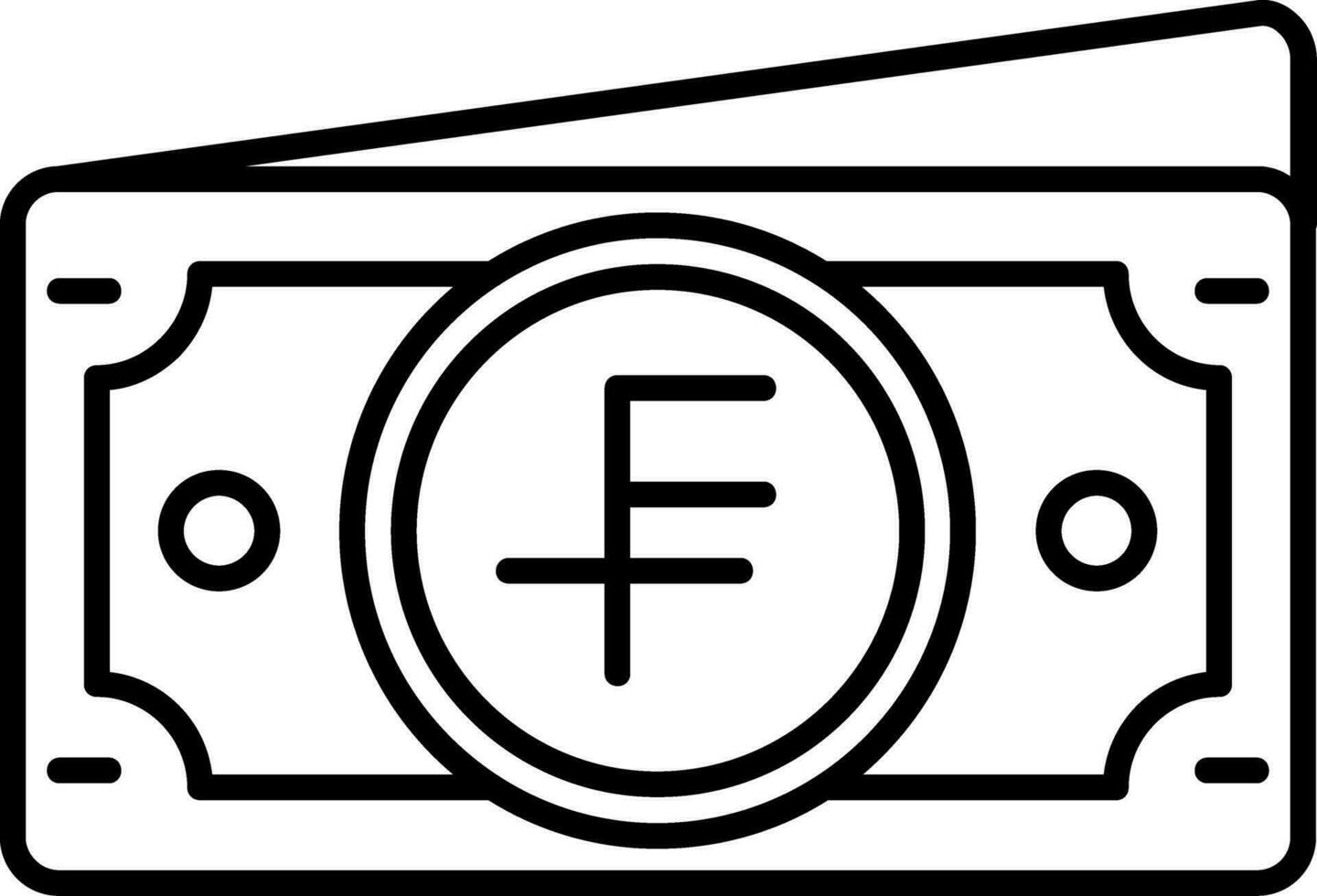 Swiss franc Line Icon vector
