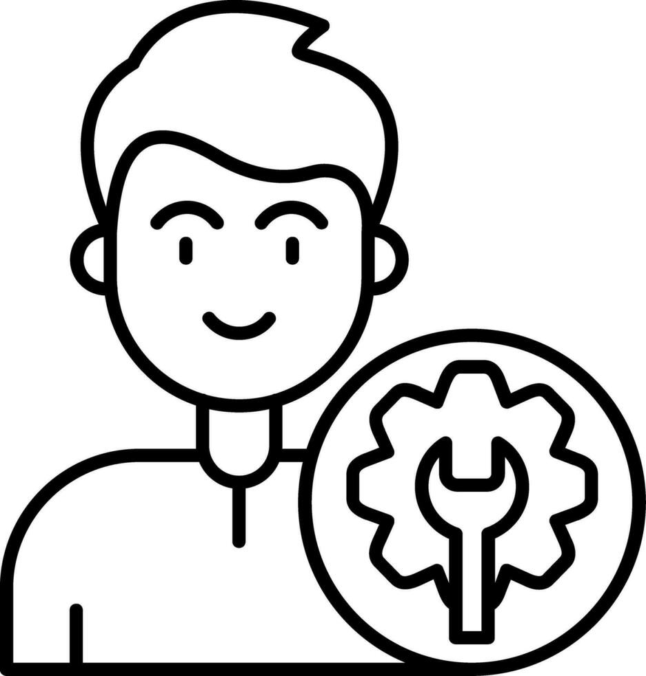 Maintenance Line Icon vector