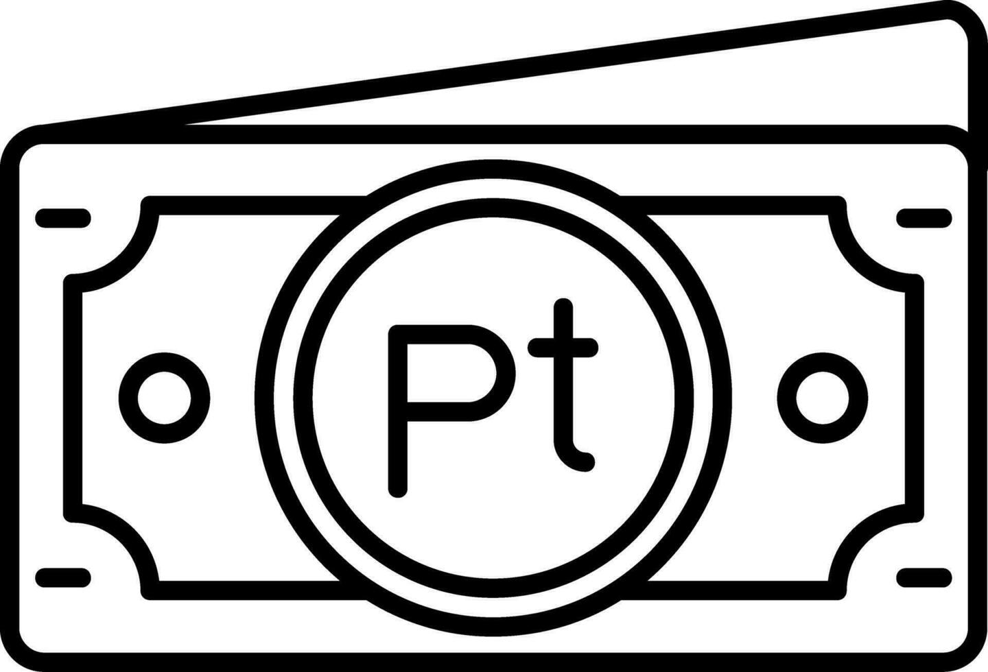 Peseta Line Icon vector