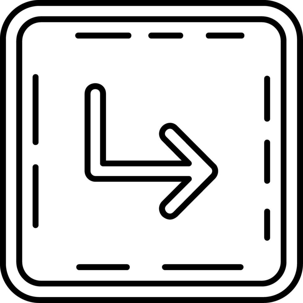 Turn Line Icon vector