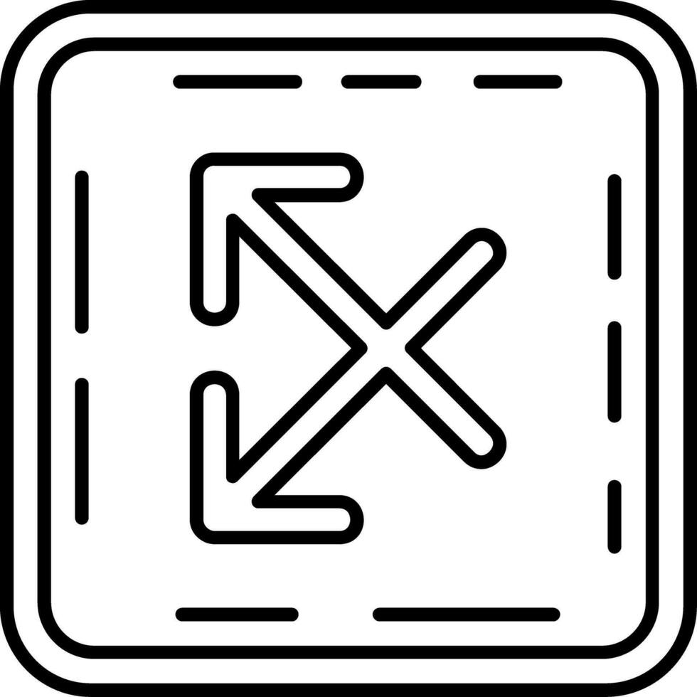 Intersect Line Icon vector