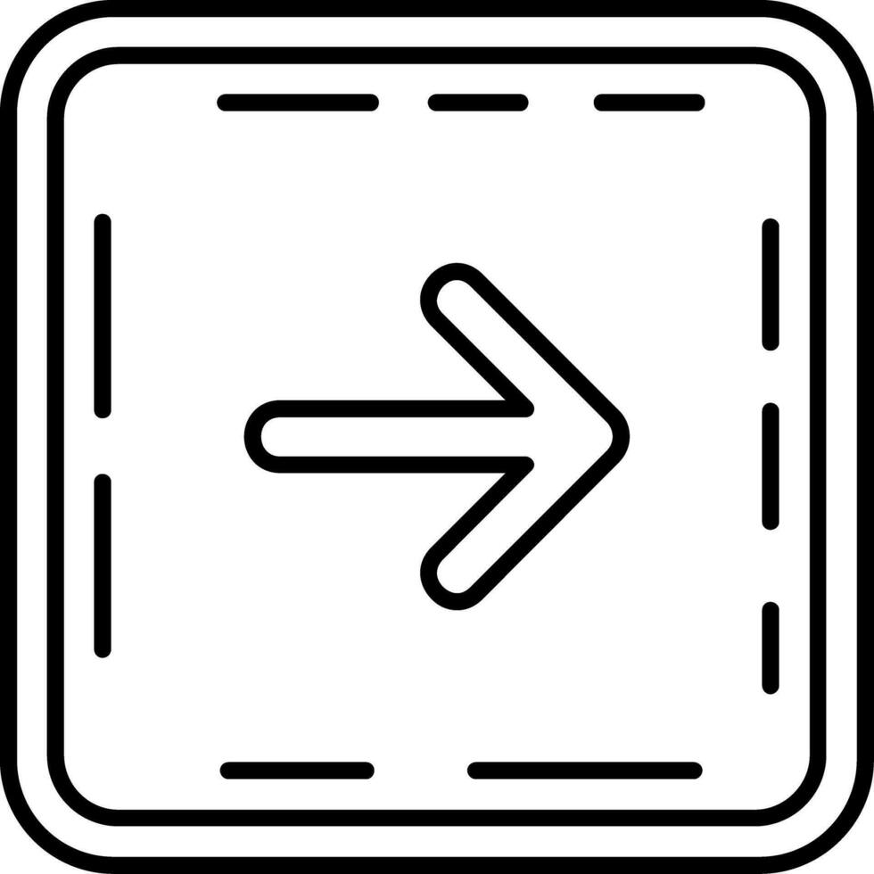 Right arrow Line Icon vector
