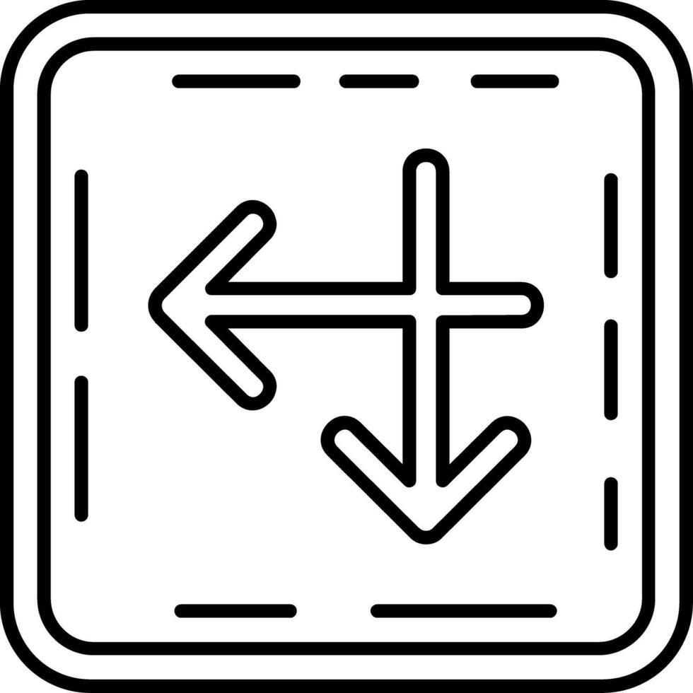 Intersect Line Icon vector