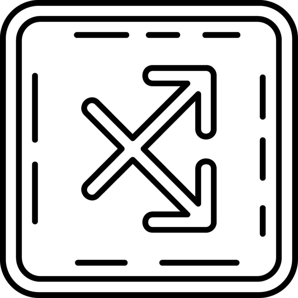 Intersect Line Icon vector