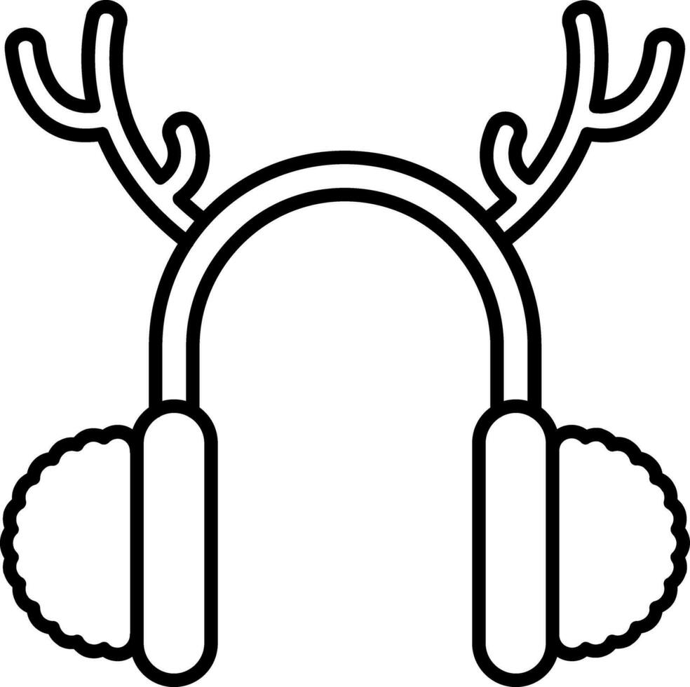 Earmuffs Line Icon vector