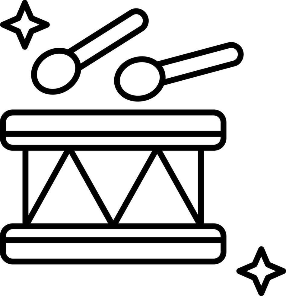 Drum Line Icon vector