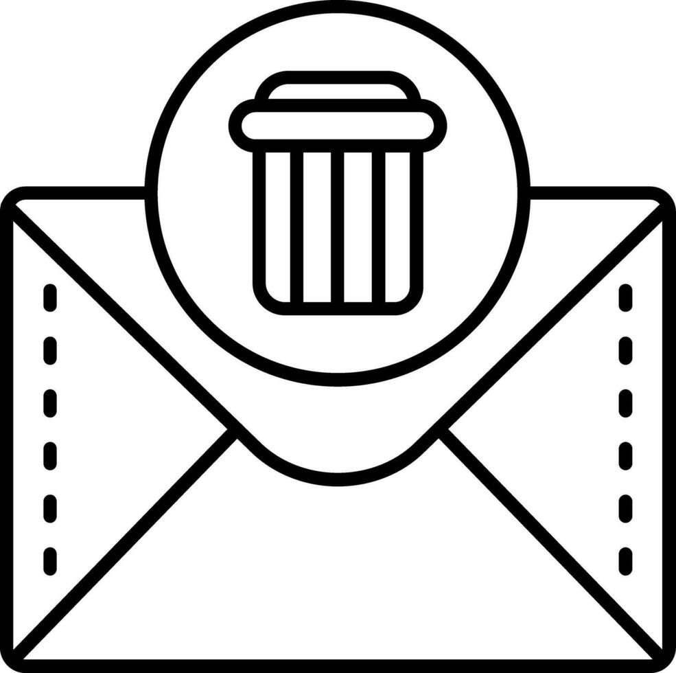 Dustbin Line Icon vector