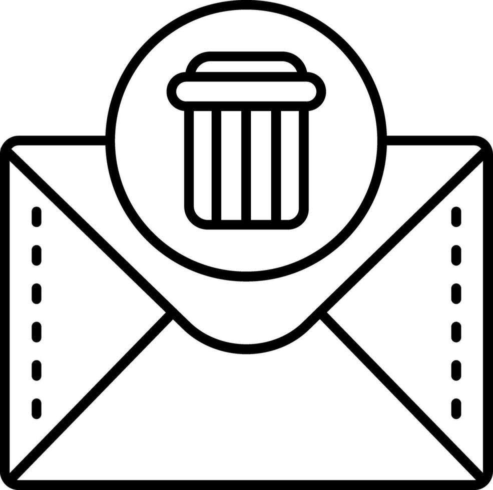 Dustbin Line Icon vector