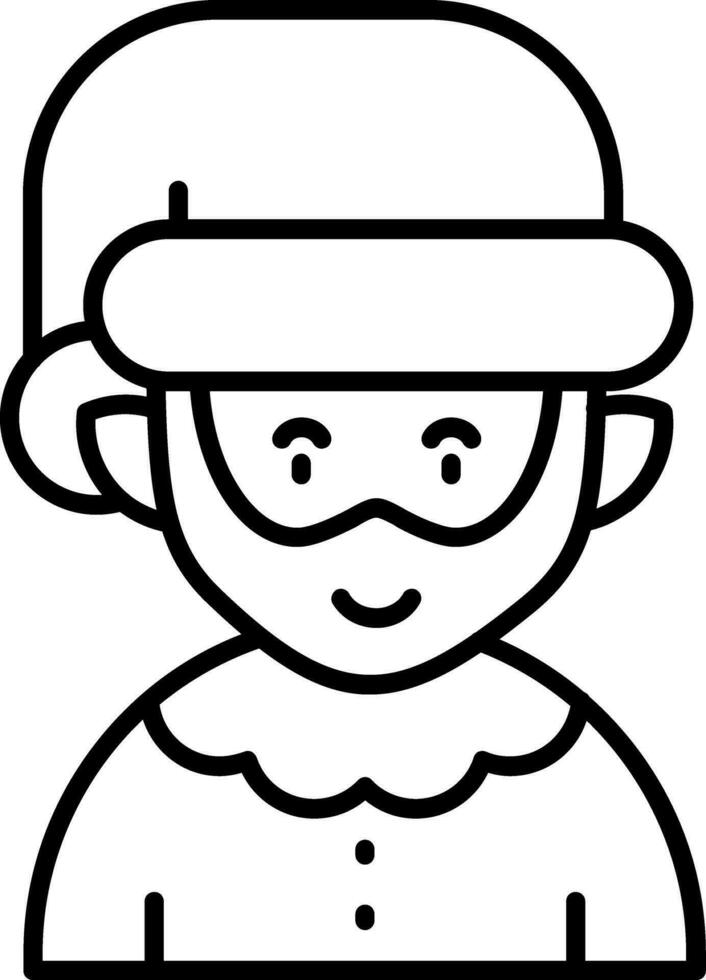 Elfie Line Icon vector