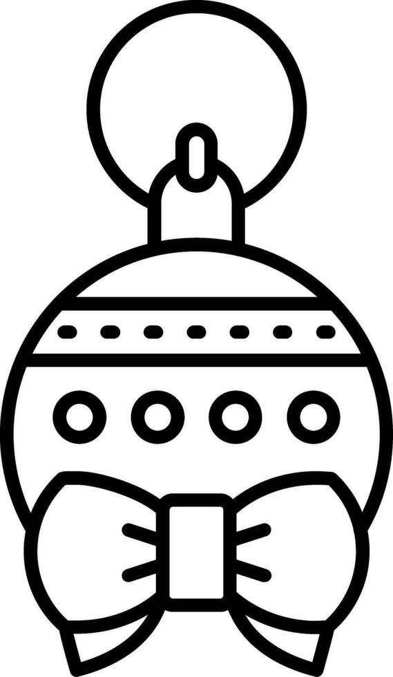 Bauble Line Icon vector