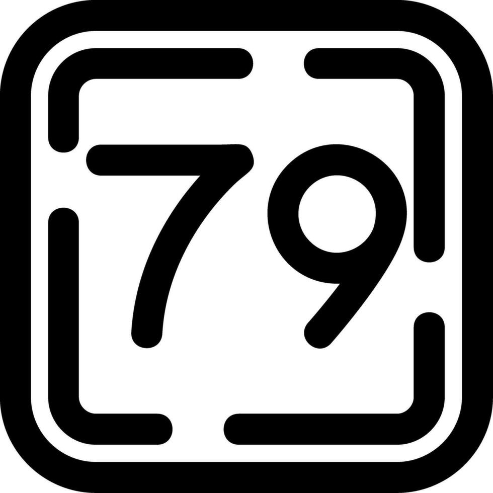 Seventy Nine Line Icon vector