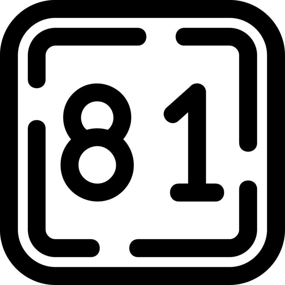 Eighty One Line Icon vector