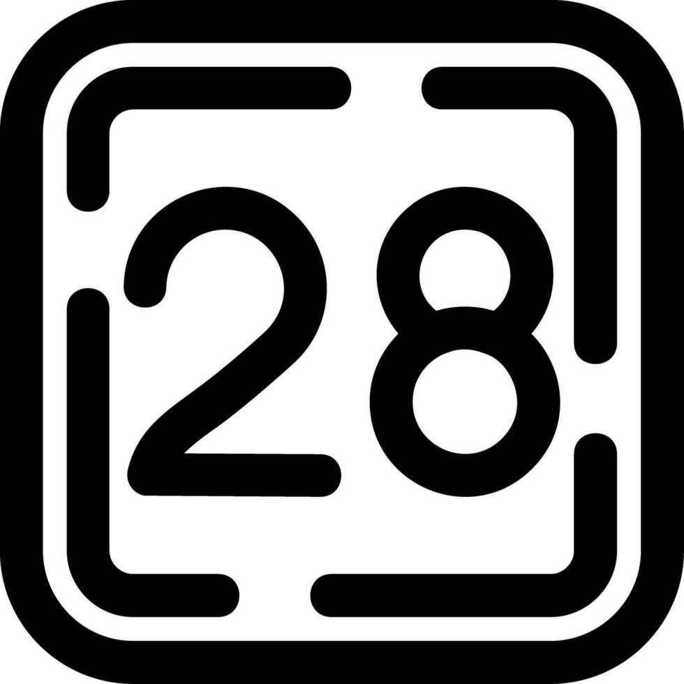Twenty Eight Line Icon vector