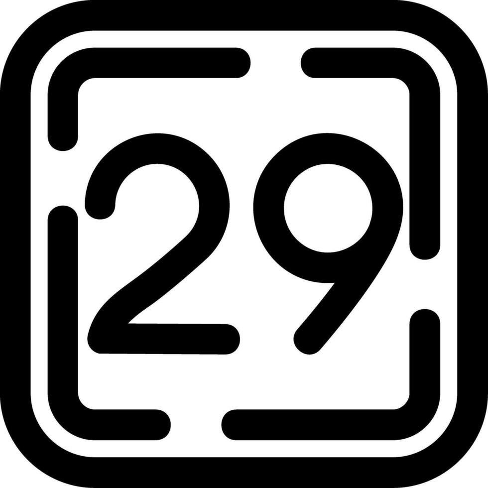 Twenty Nine Line Icon vector