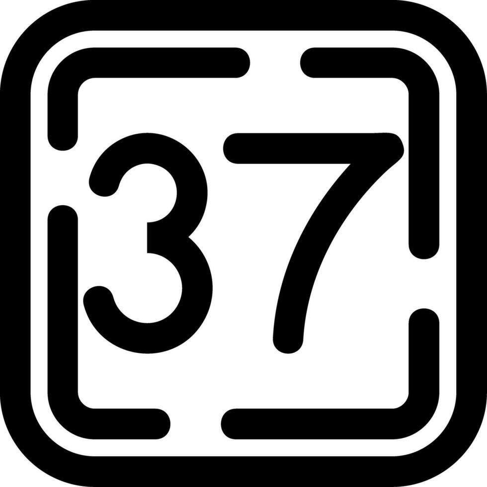 Thirty Seven Line Icon vector