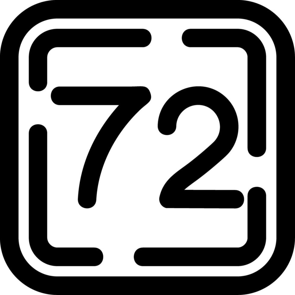 Seventy Two Line Icon vector
