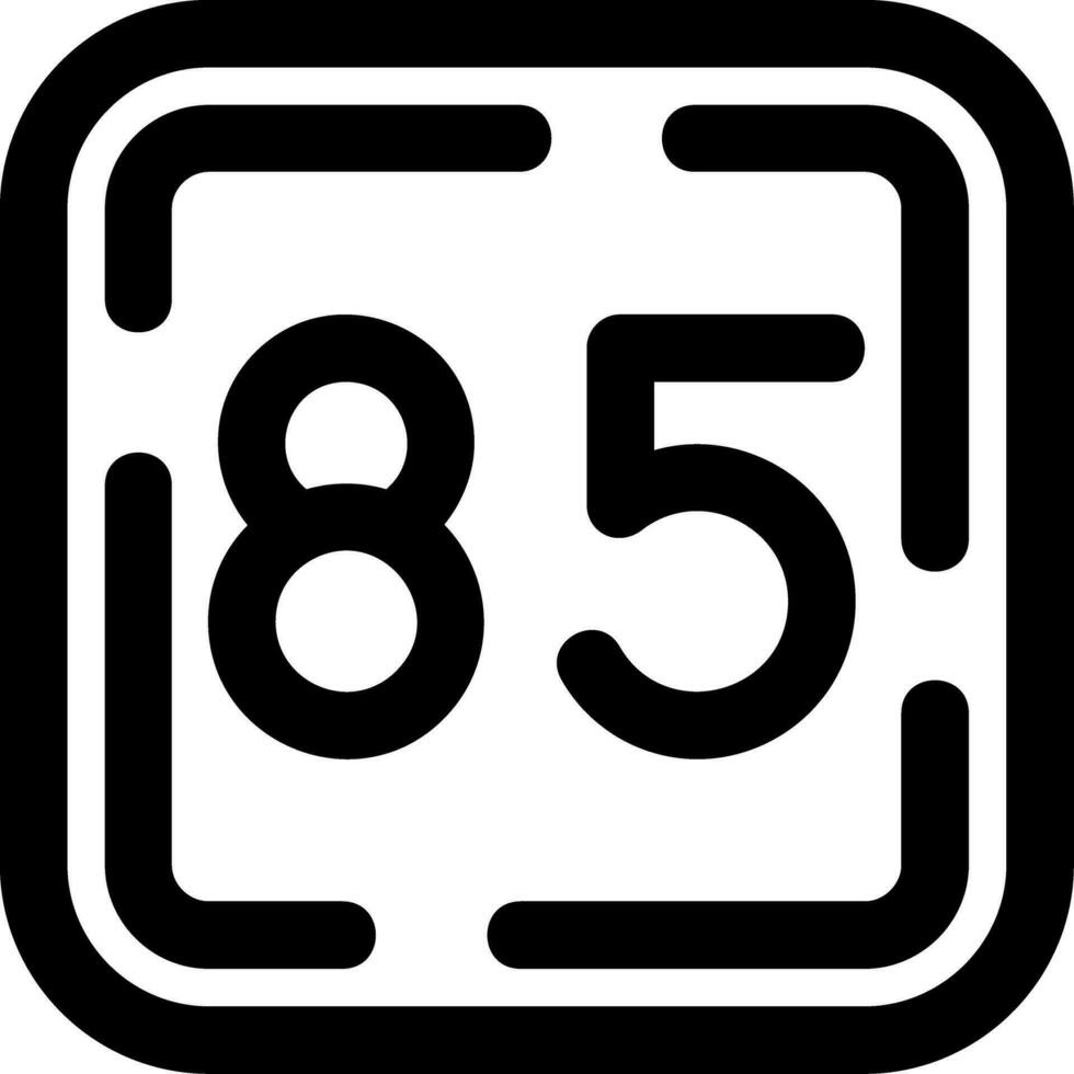 Eighty Five Line Icon vector