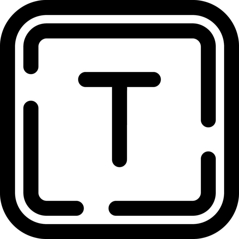 Letter t Line Icon vector