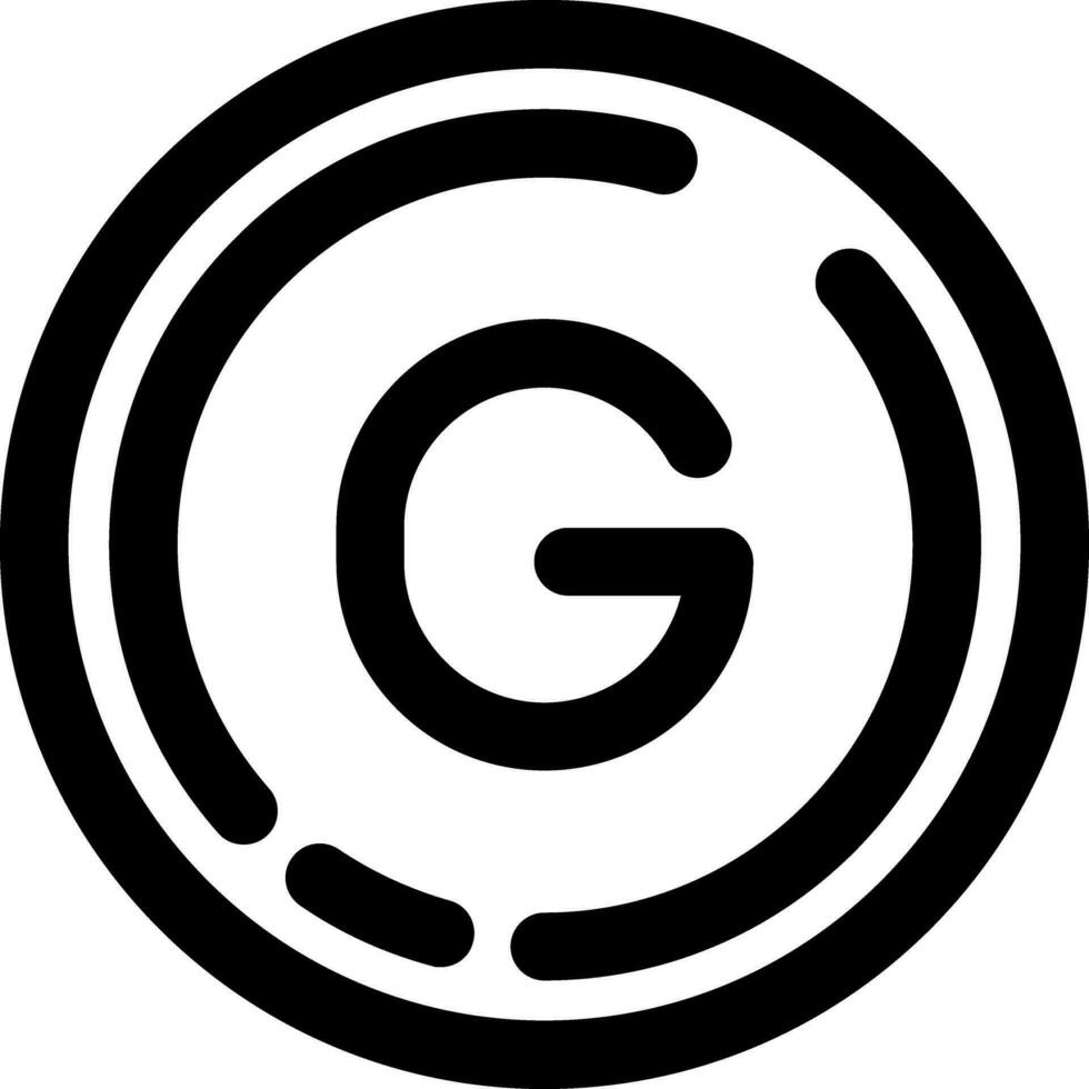 Letter g Line Icon vector