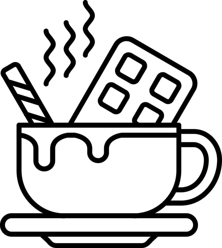 Hot Chocolate Line Icon vector
