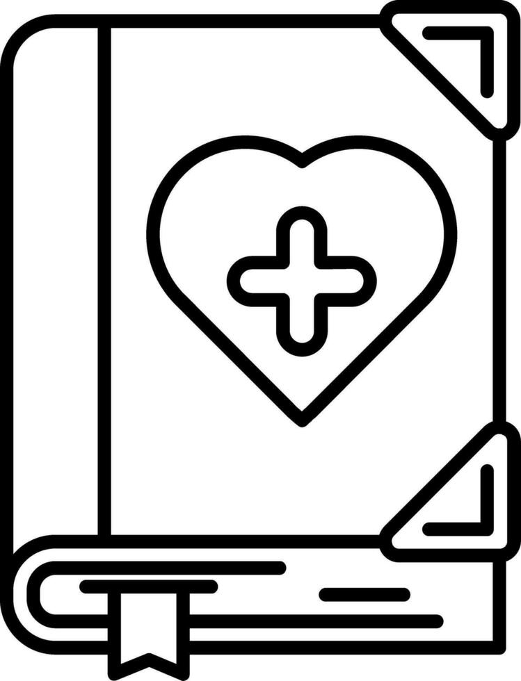 Medical book Line Icon vector