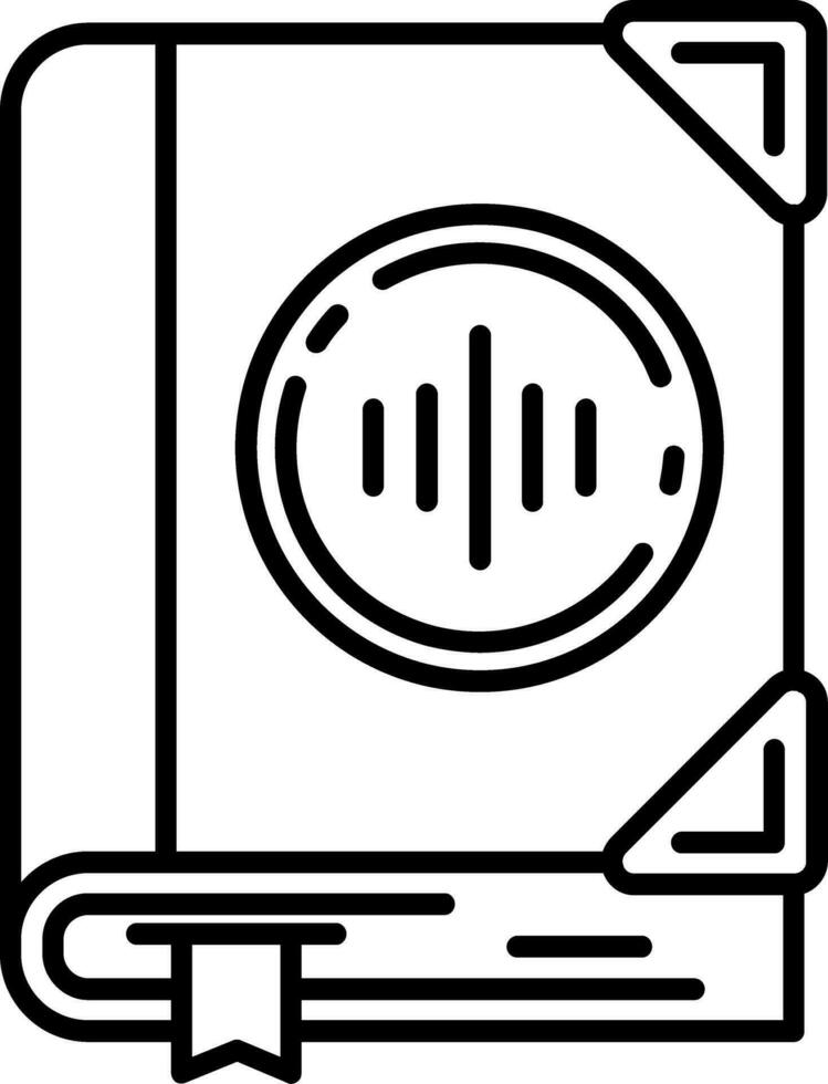 Audio book Line Icon vector
