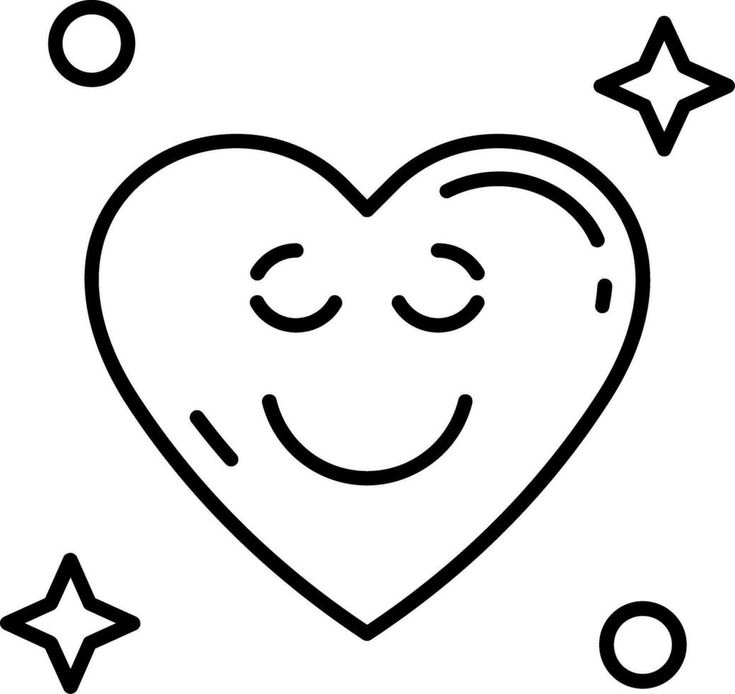 Relieved Line Icon vector