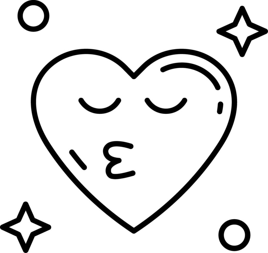 Kiss Line Icon vector
