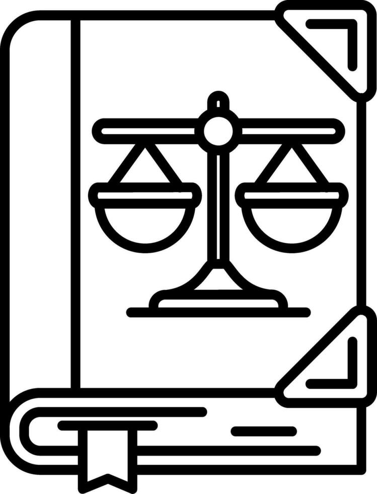 Law Line Icon vector