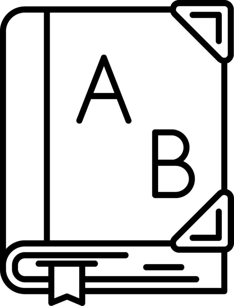 Dictionary Line Icon vector