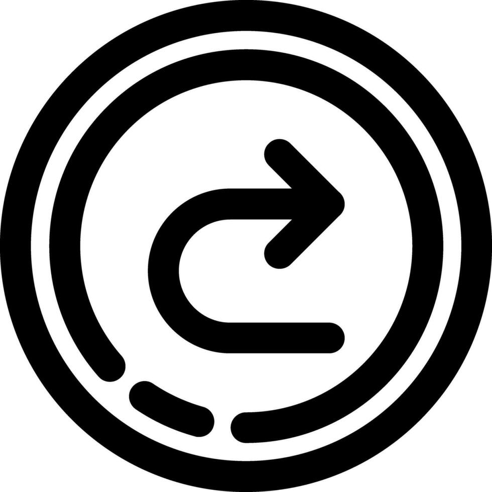 Forward Line Icon vector