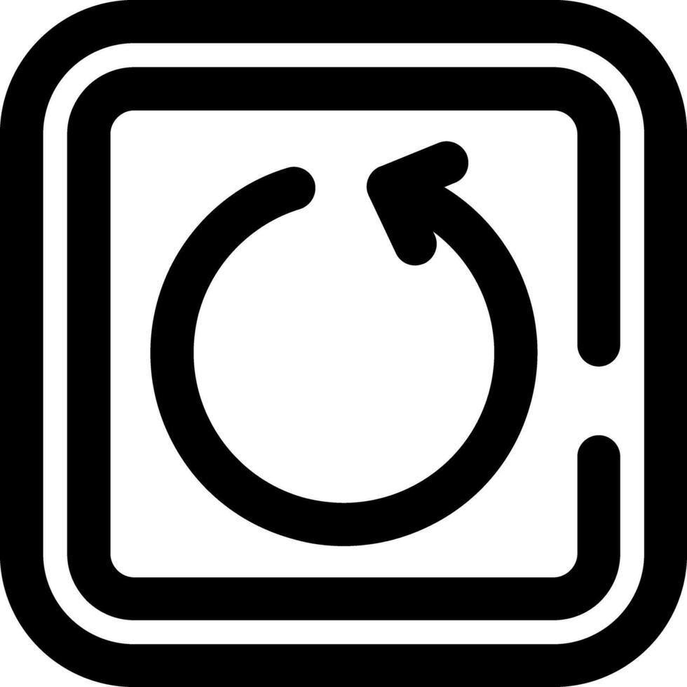 Undo Line Icon vector