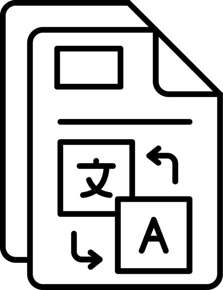 Translate Line Icon vector