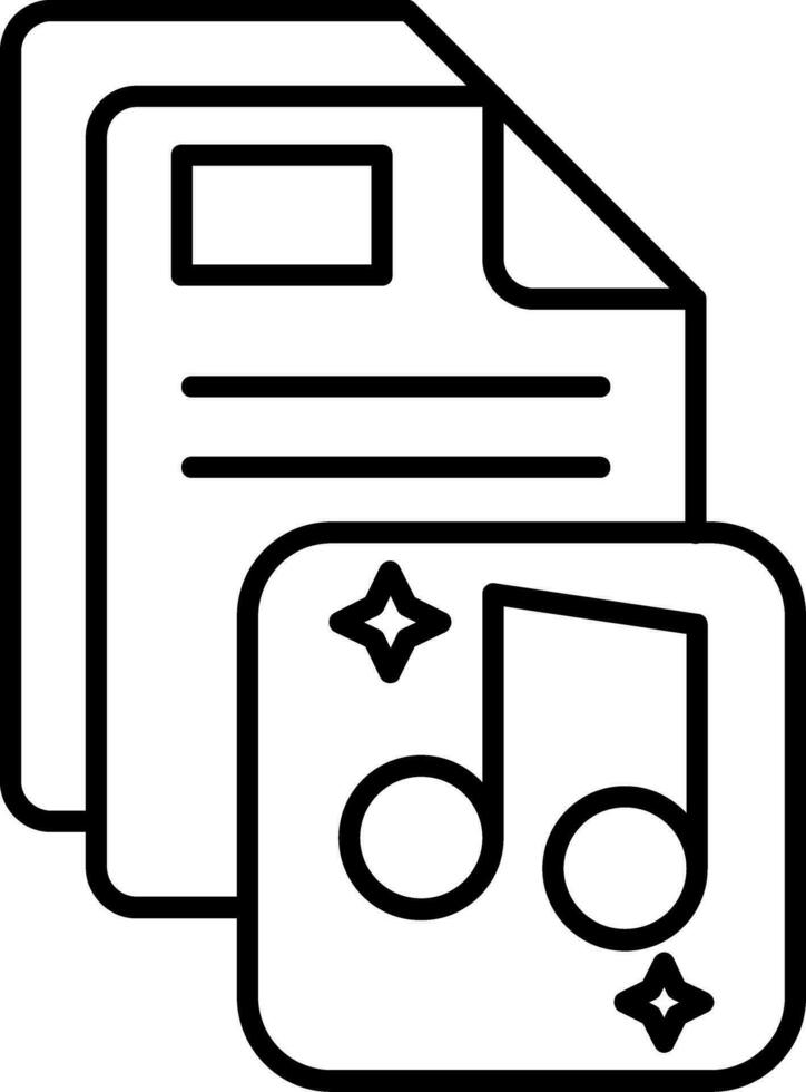 Music Line Icon vector