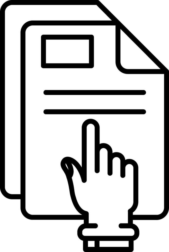 Click Line Icon vector