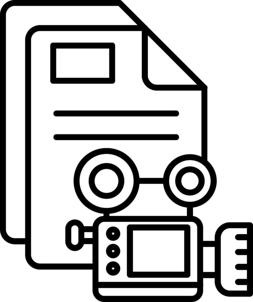 Video Line Icon vector