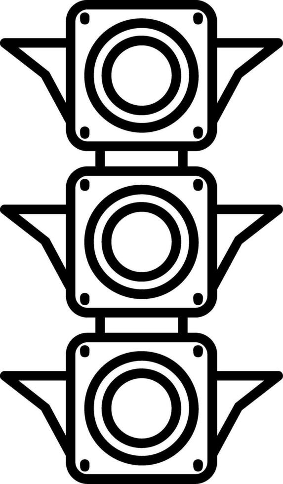 Traffic light Line Icon vector