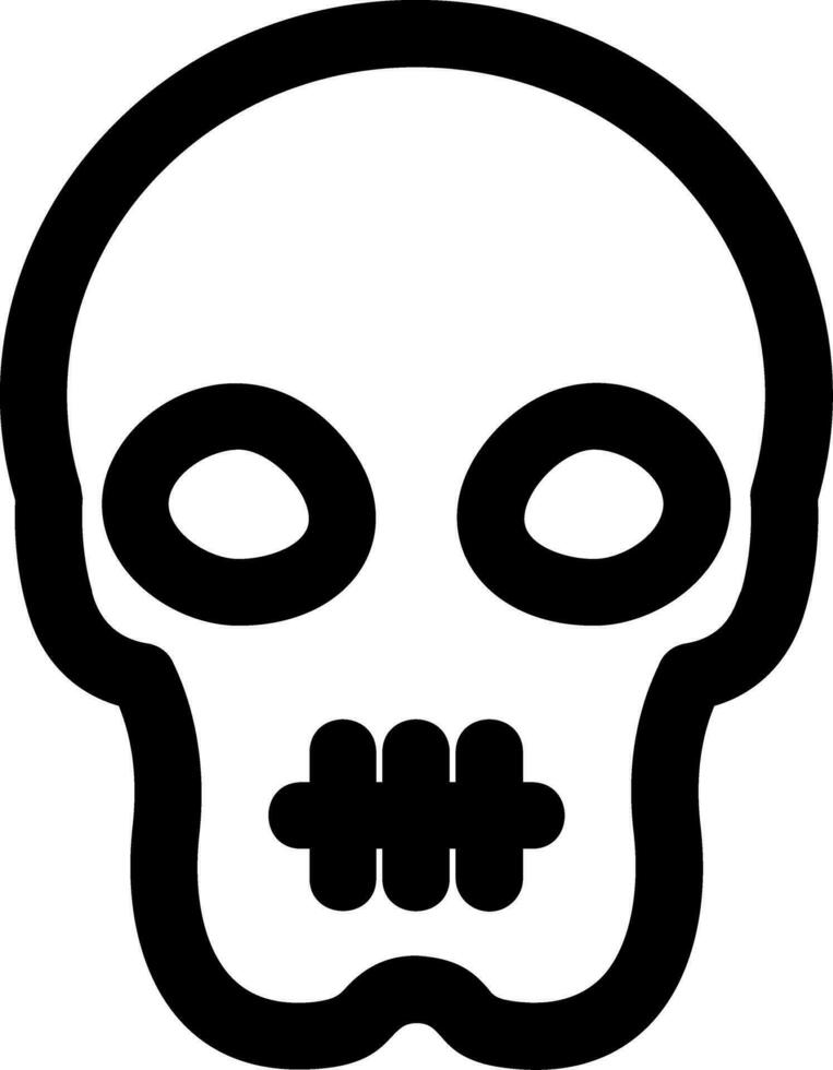 Skull Line Icon vector