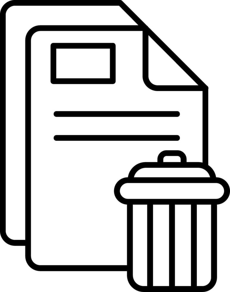 Delete Line Icon vector