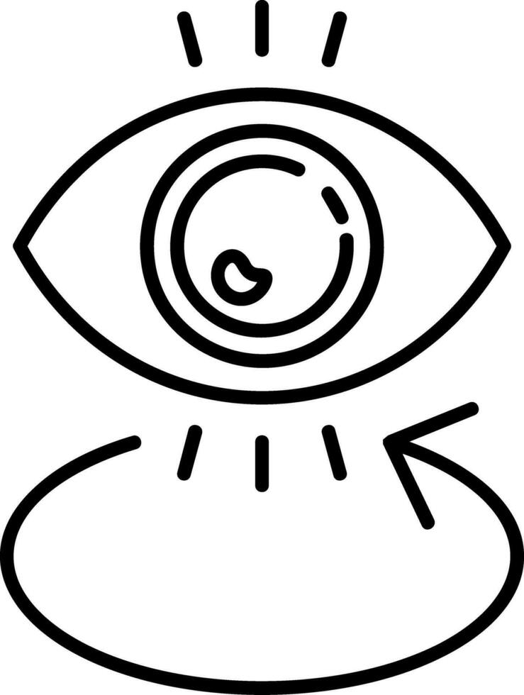 Eye Line Icon vector