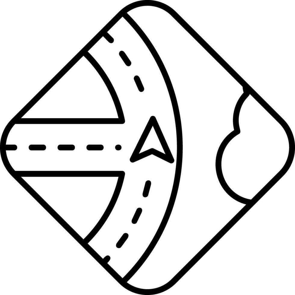 Navigation Line Icon vector