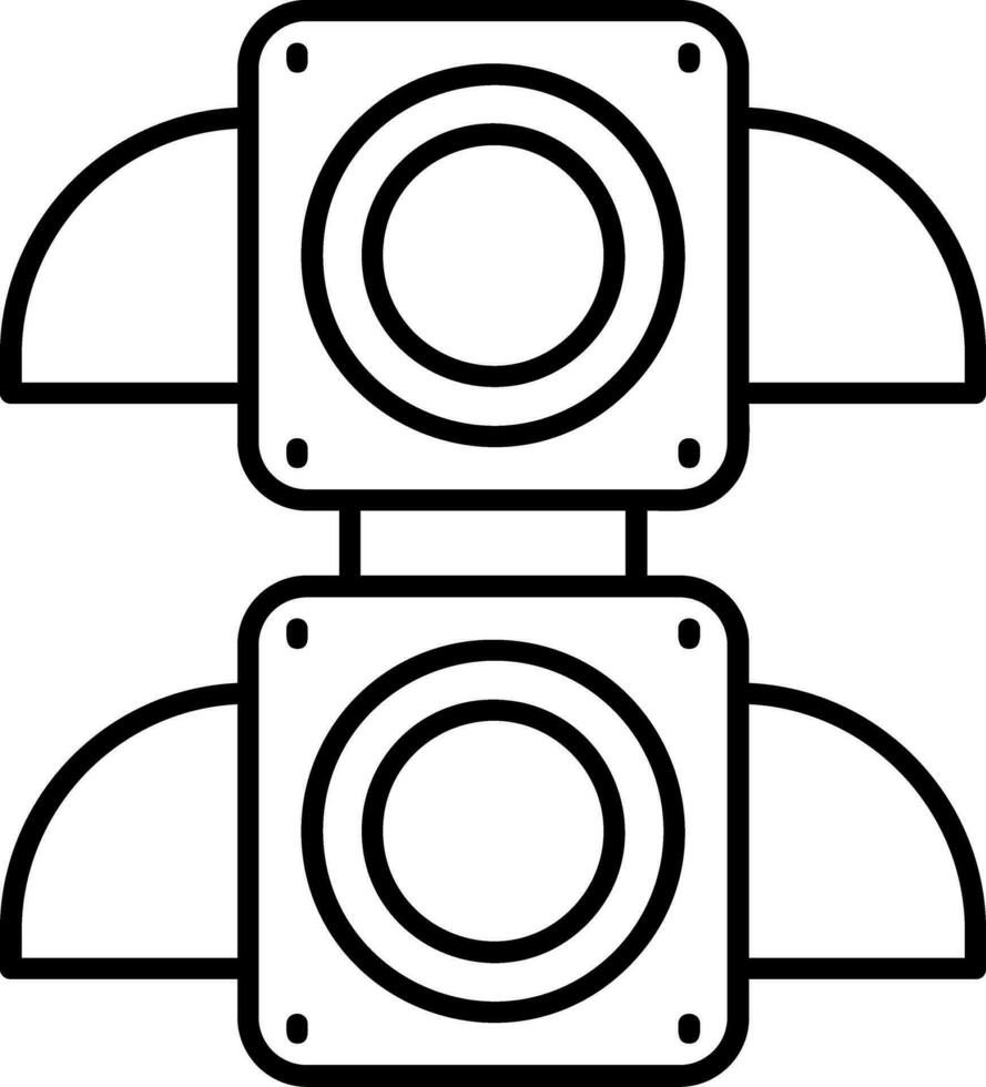 Traffic light Line Icon vector