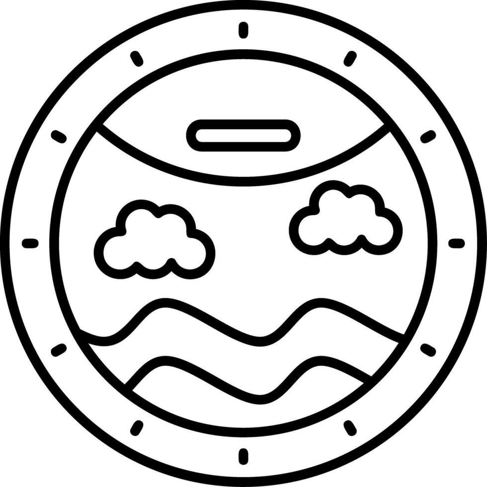 Porthole Line Icon vector