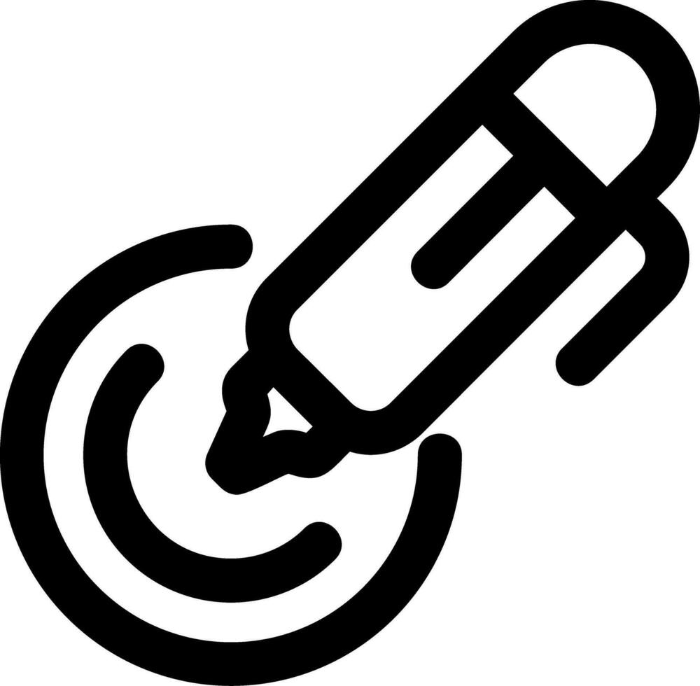 Pen pressure Line Icon vector